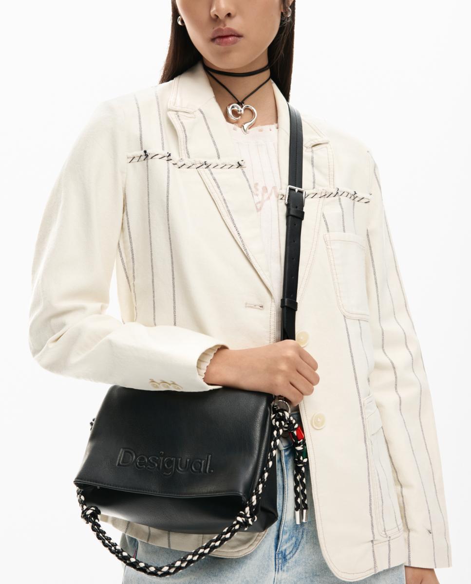 Mala Média com Logótipo em Conta Preto-7