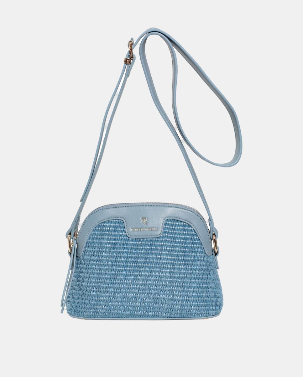 Imagem 0 de Mala Crossbody de Ráfia Combinada com PU
