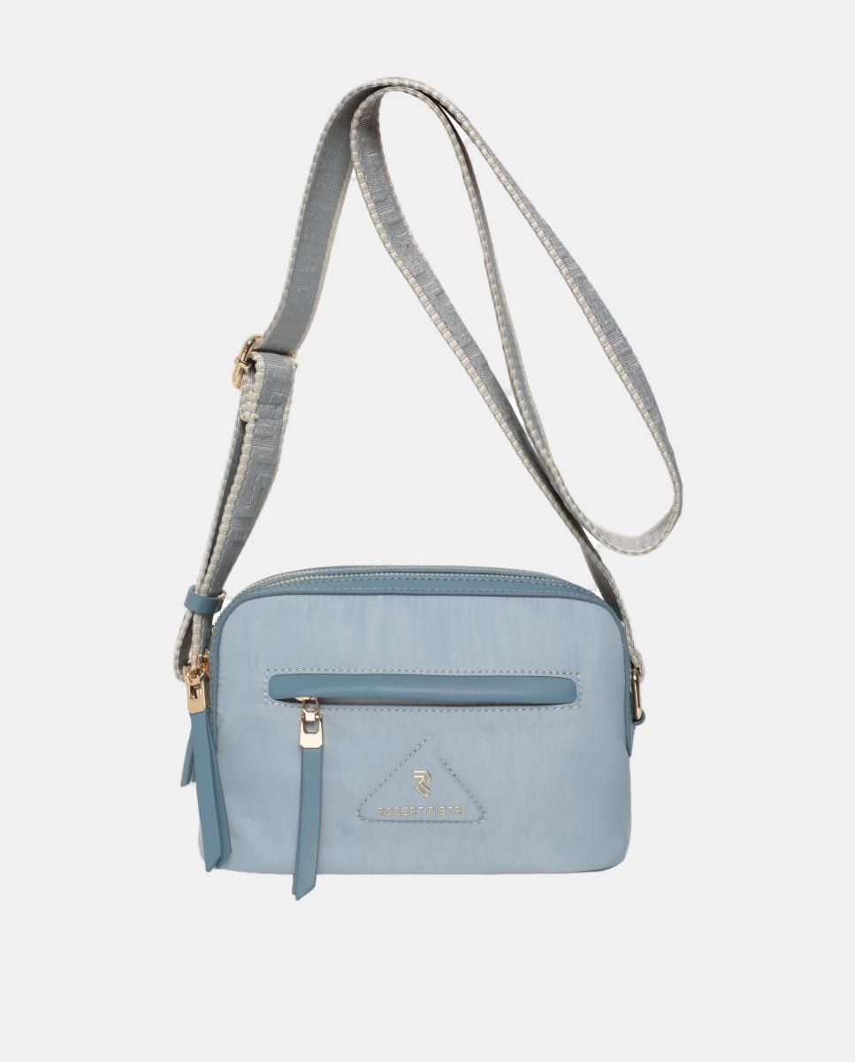 Imagen 0 de Bandolera pequeña de nylon con cremallera Azul