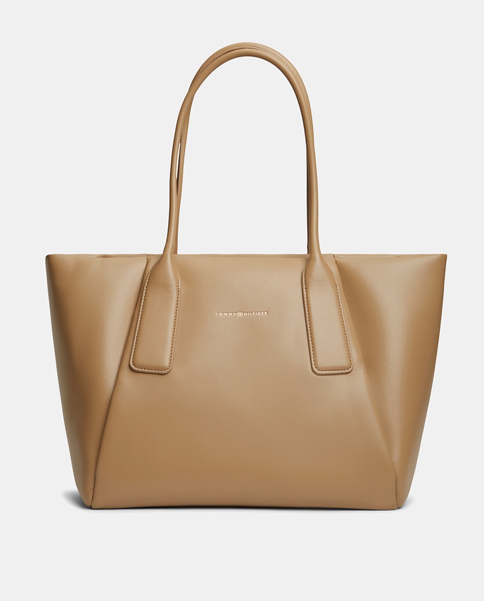 Mala Tipo Tote com Logótipo Bege-1