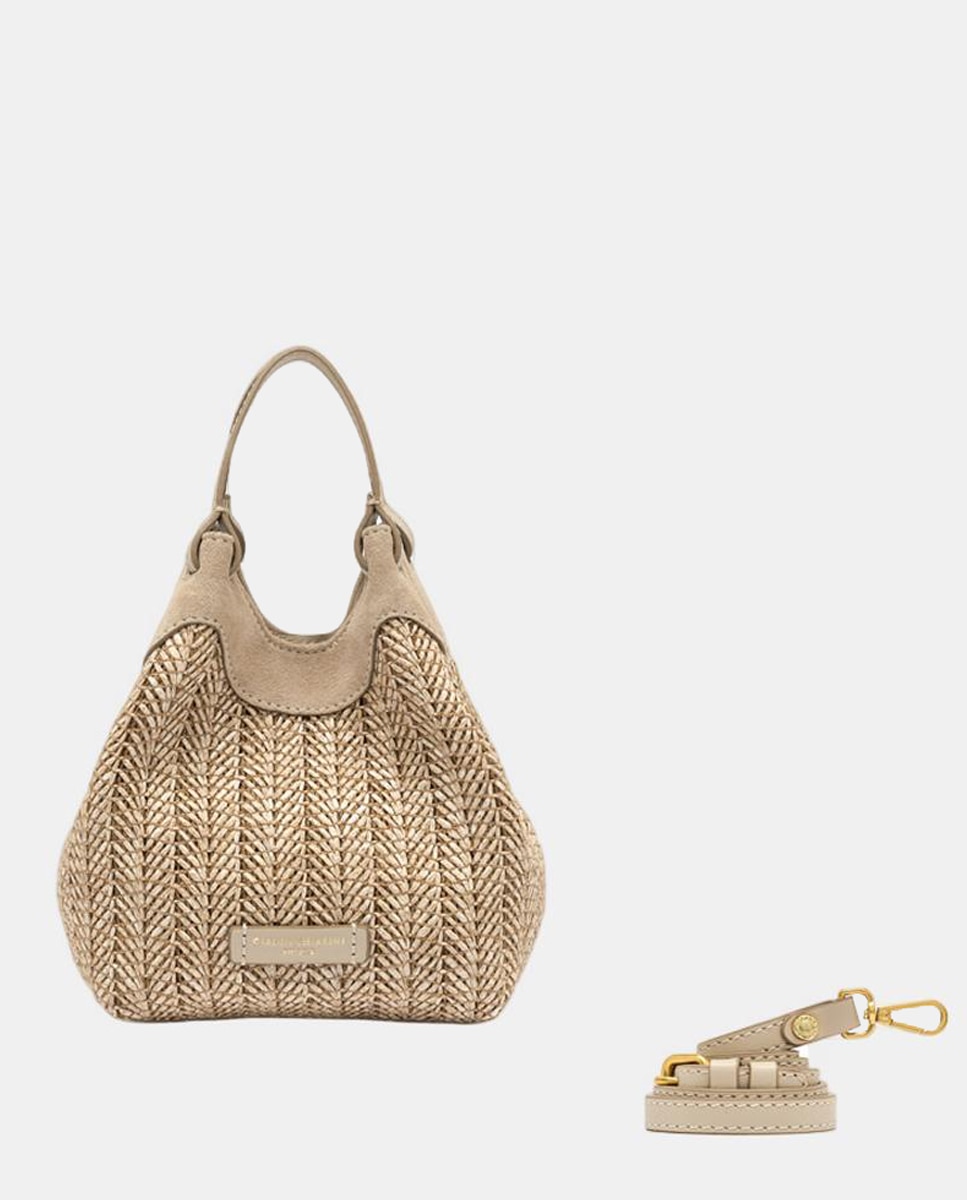 Imagem 0 de Mala de Mão em Palha com Correia Ajustável