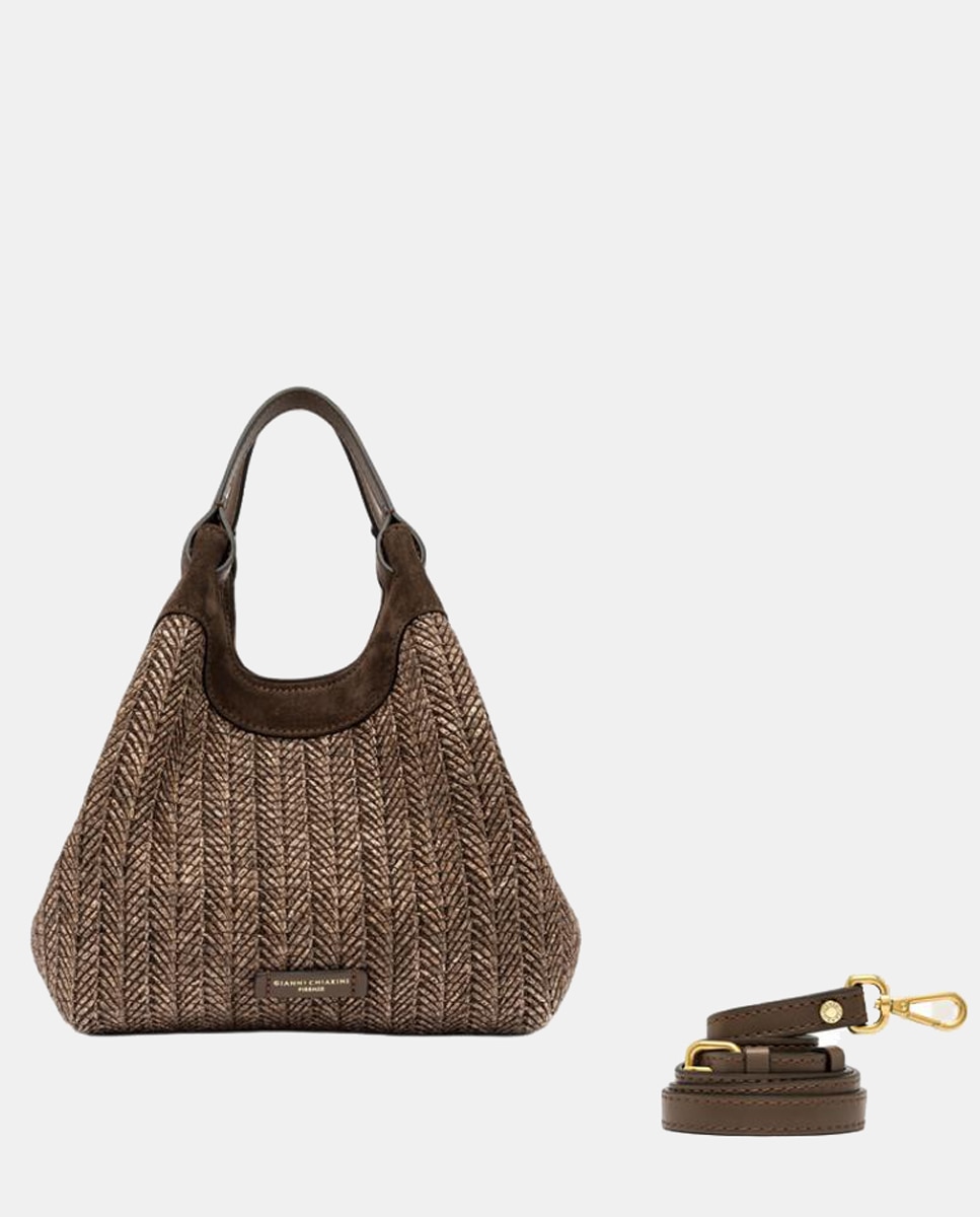 Imagem 0 de Mala de Ombro em Palha com Correia Ajustável