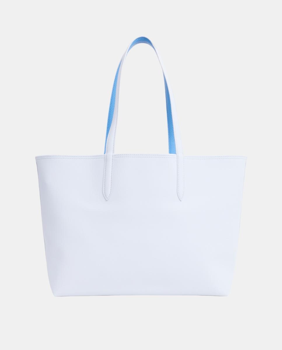 Mala Shopper Reversível com Logótipo Metálico - Castanho Azul-claro-2