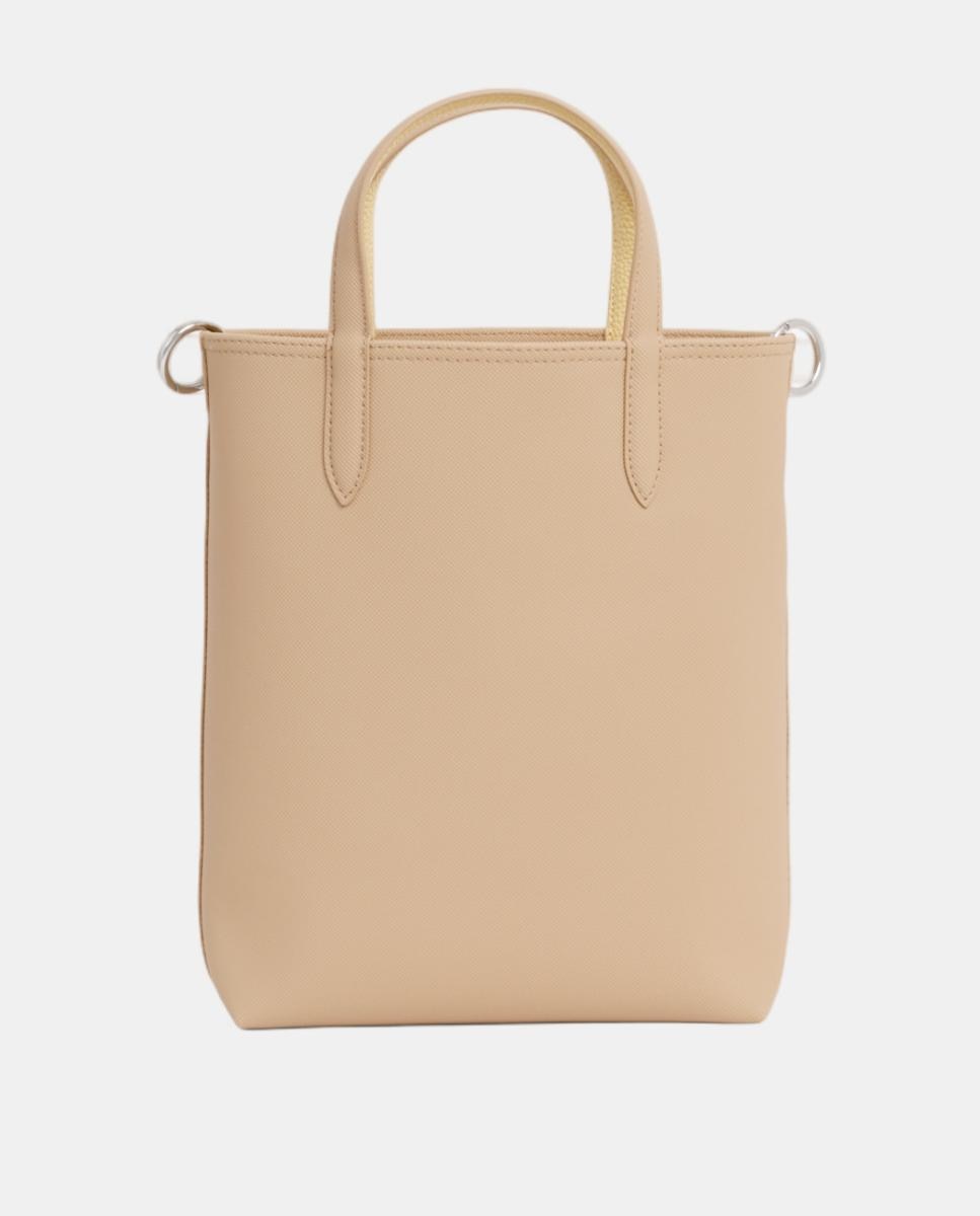 Mala Tipo Tote Reversível com Logótipo Prateado - Bordeaux/Taupe Bege-2