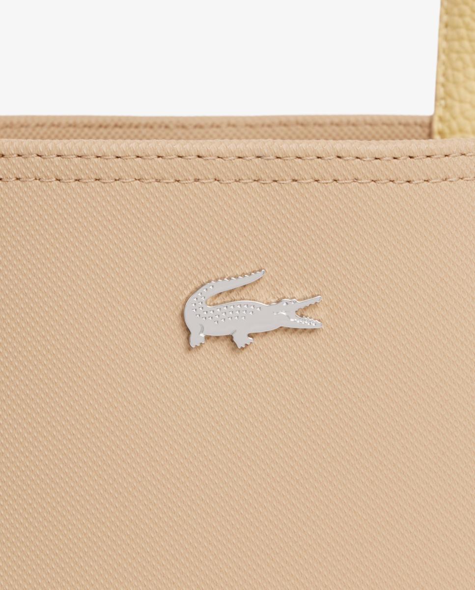 Mala Tipo Tote Reversível com Logótipo Prateado - Bordeaux/Taupe Bege-4