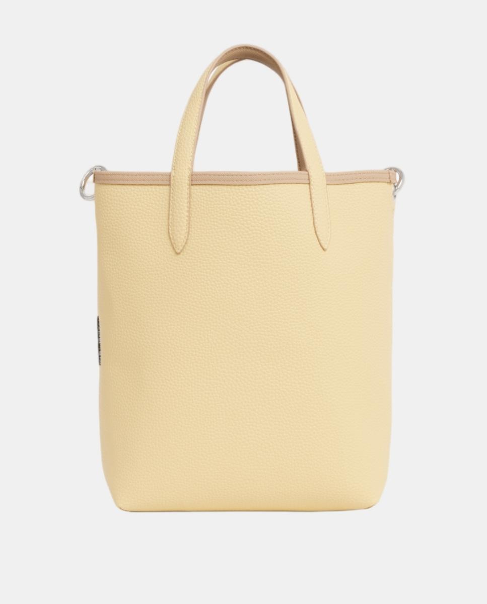 Mala Tipo Tote Reversível com Logótipo Prateado - Bordeaux/Taupe Bege-6