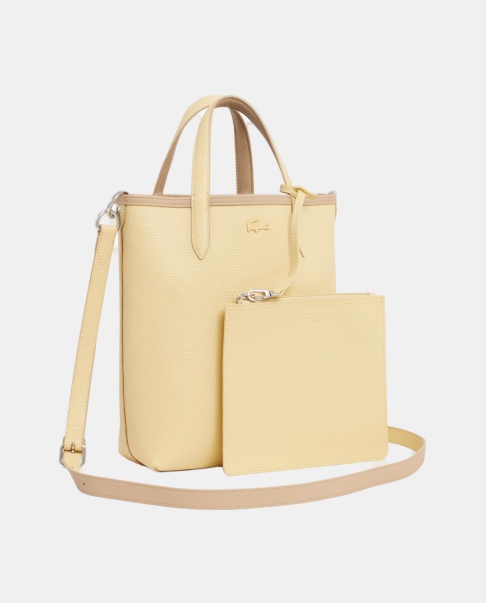Mala Tipo Tote Reversível com Logótipo Prateado - Bordeaux/Taupe Bege-7