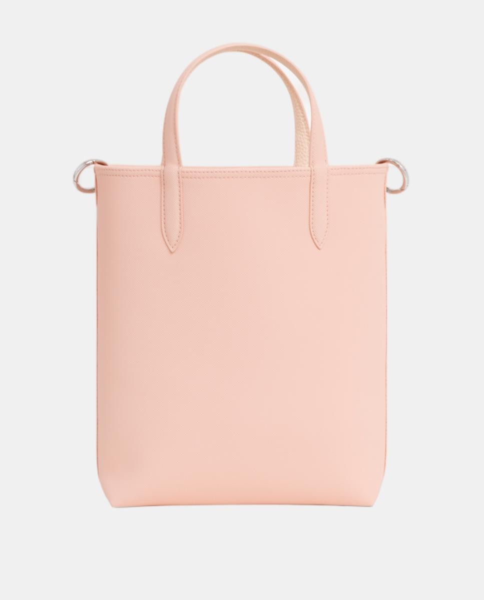 Mala Tipo Tote Reversível com Logótipo Prateado - Bordeaux/Taupe Rosa-2