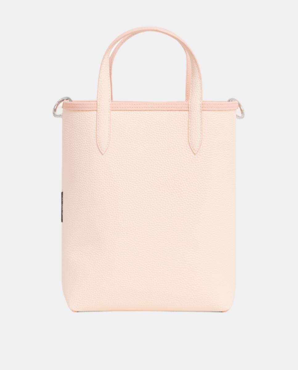 Mala Tipo Tote Reversível com Logótipo Prateado - Bordeaux/Taupe Rosa-6