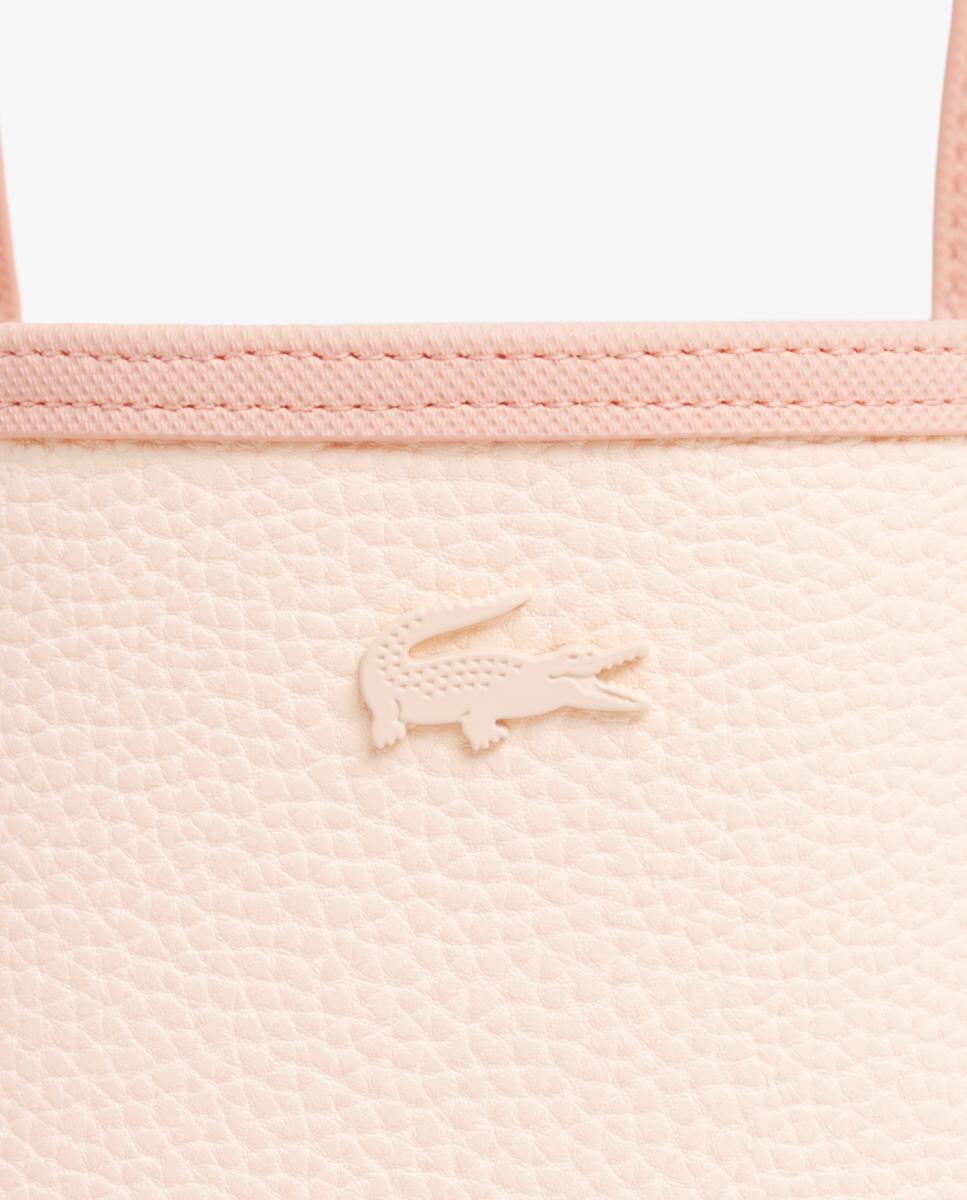 Mala Tipo Tote Reversível com Logótipo Prateado - Bordeaux/Taupe Rosa-8