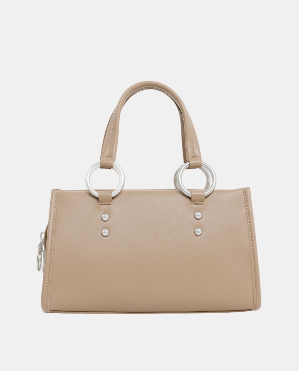 S Top Handle Bag Bege-2