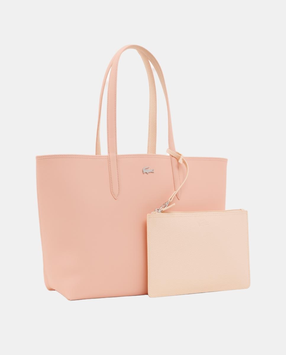 Mala Tipo Tote Reversível Anna com Estojo Rosa-3