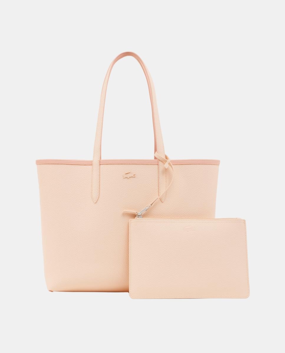Mala Tipo Tote Reversível Anna com Estojo Rosa-5