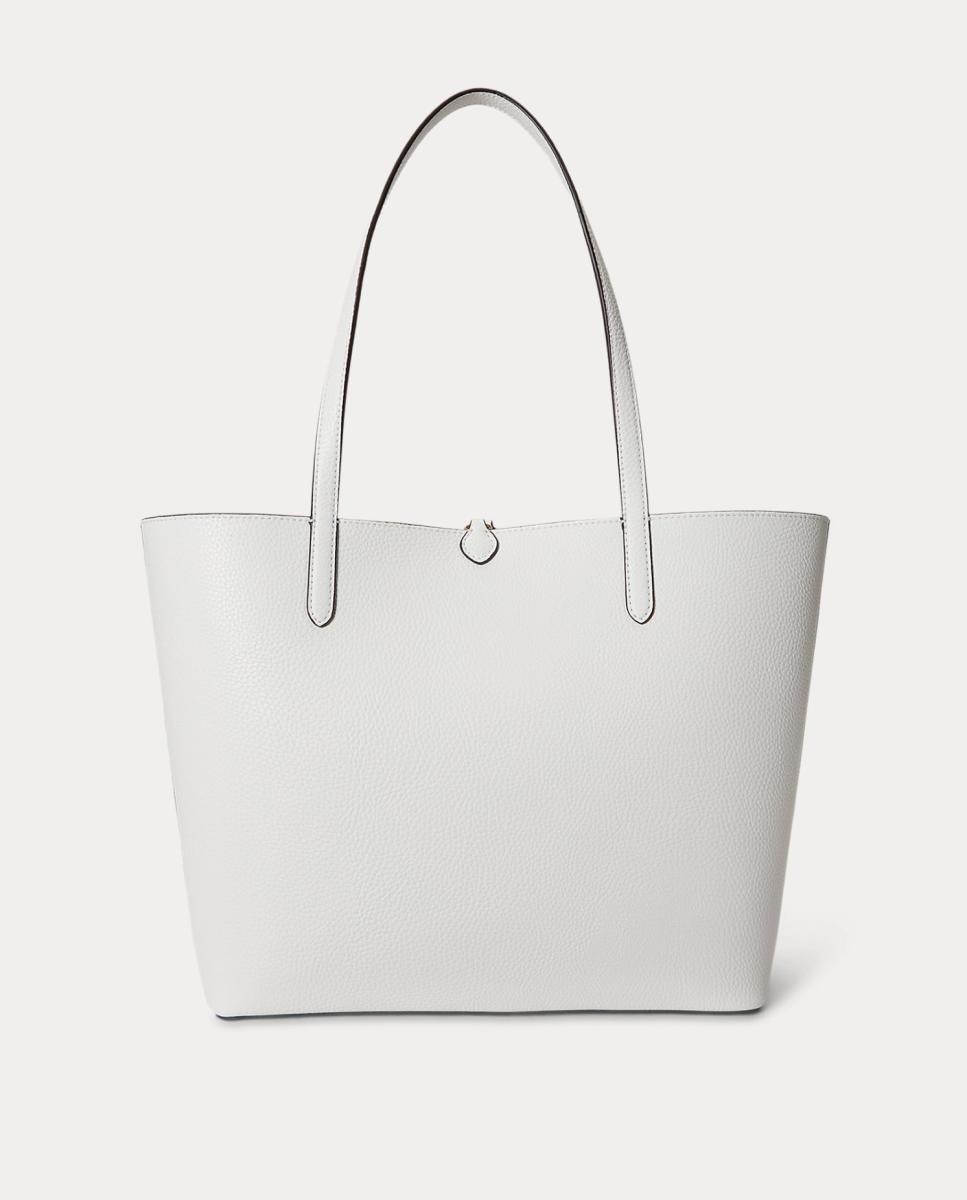 Mala Tipo Tote Reversível em Pele Branco-3