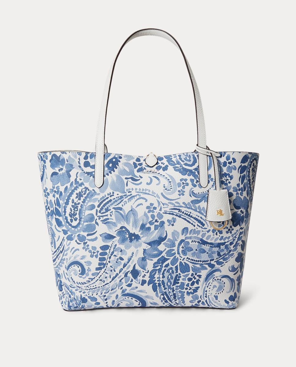 Mala Tipo Tote Reversível em Pele Branco-6