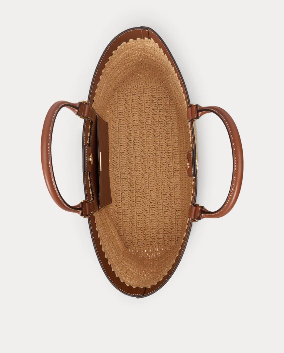 Mala Tipo Tote Kyla Grande de Ráfia Natural-4