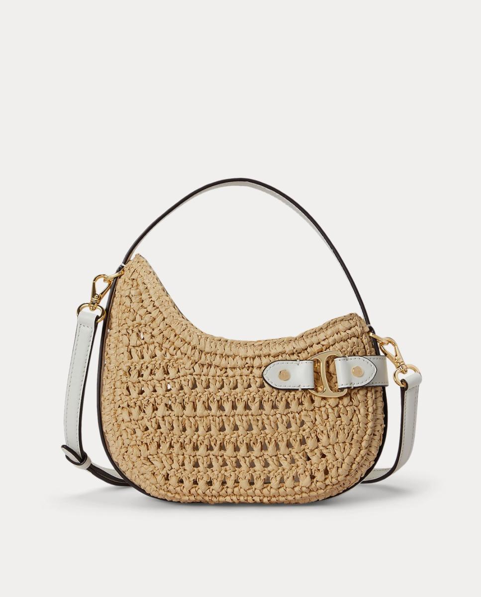 Imagem 0 de Mala Tasha Cruzada Pequena de Ráfia.