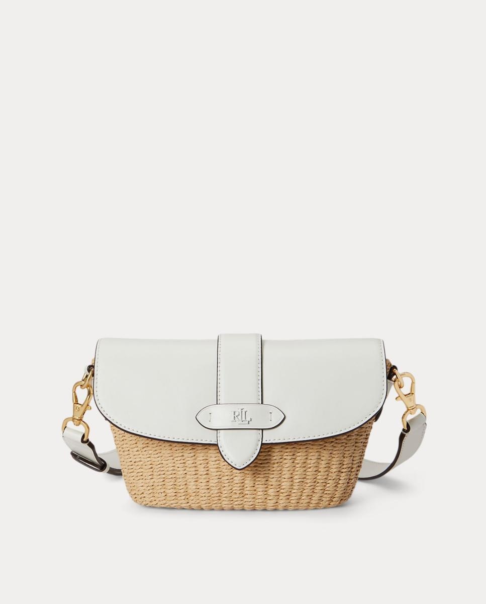 Imagem 0 de Mala Pequena Lynden em Pele e Ráfia