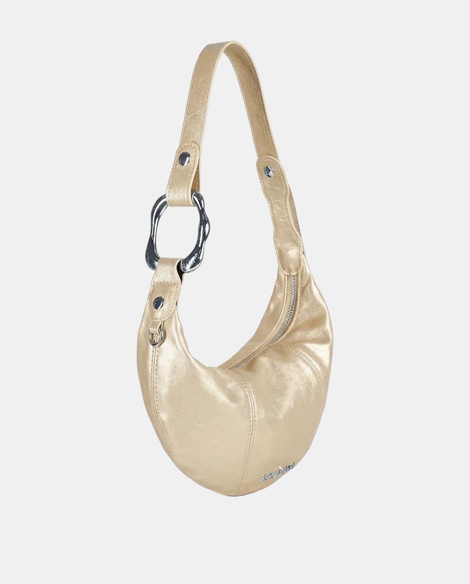 Bolso cruzado regulable modelo MINI MUSA - It's Lava - Oro Oro-2