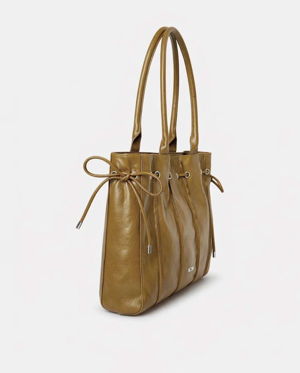 Mala Shopper Modelo Willa Amarelo Camel-2
