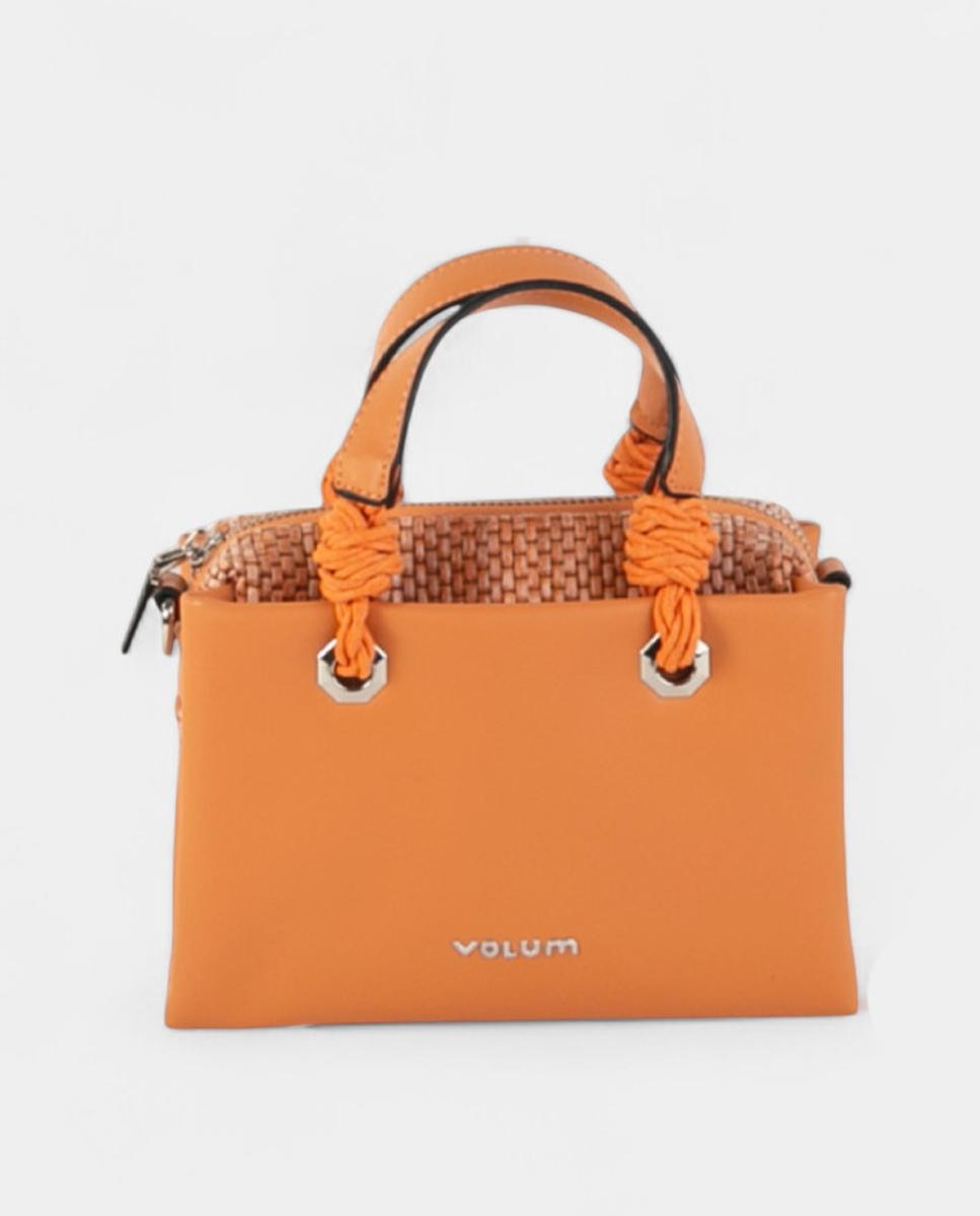 Imagem 0 de Mala a Tiracolo Mini em Polipele Suave com Detalhe Entrançado e Alça de Corda Atada Artesanal