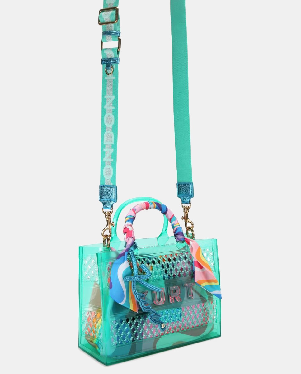 Mala Tipo Tote Jelly Pequena Verde-2
