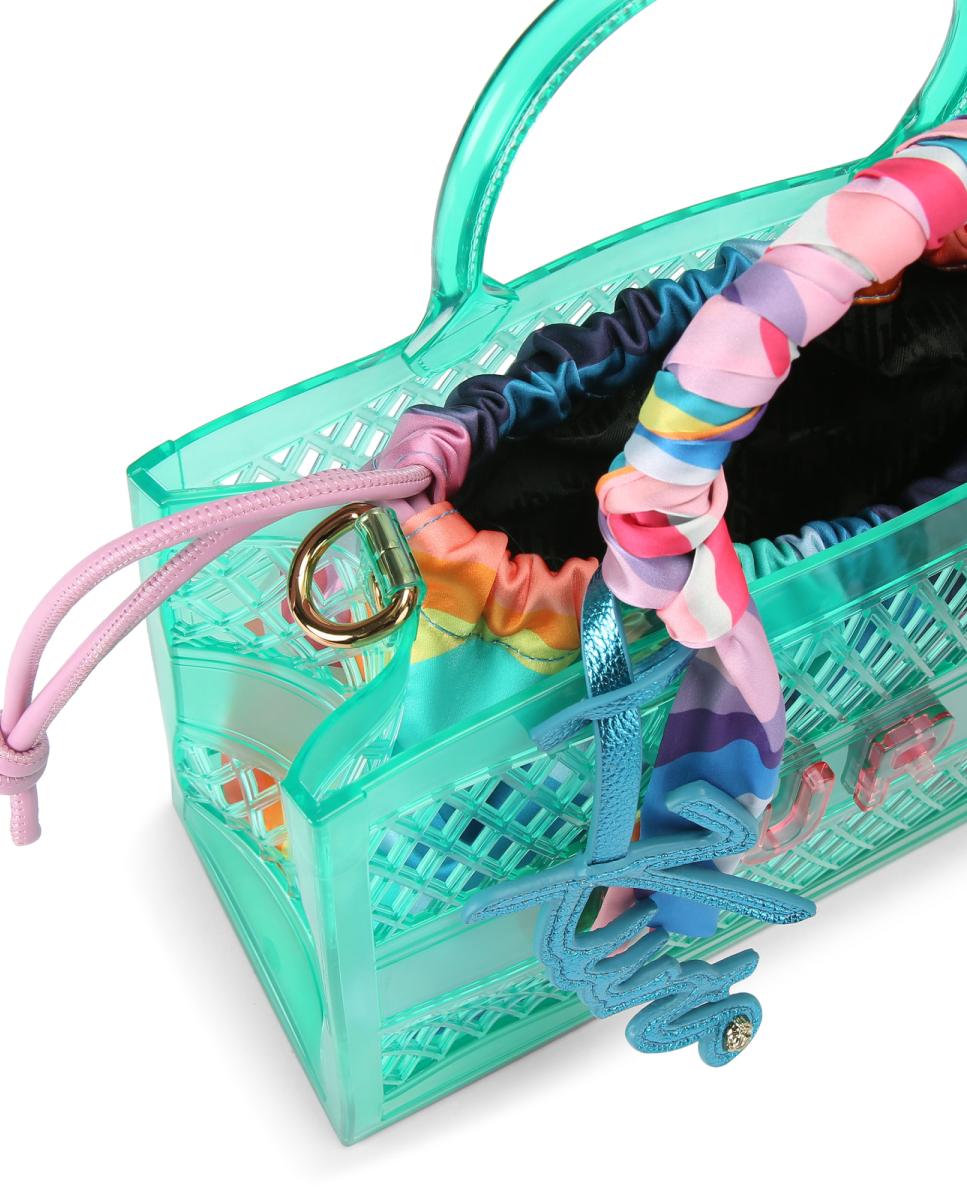 Mala Tipo Tote Jelly Pequena Verde-5