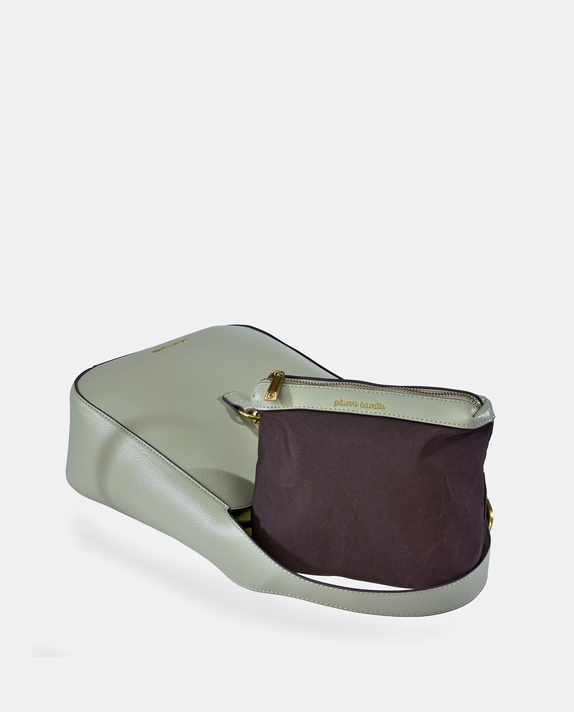Mala Shopper em PU com Mosquetão Verde Água-3