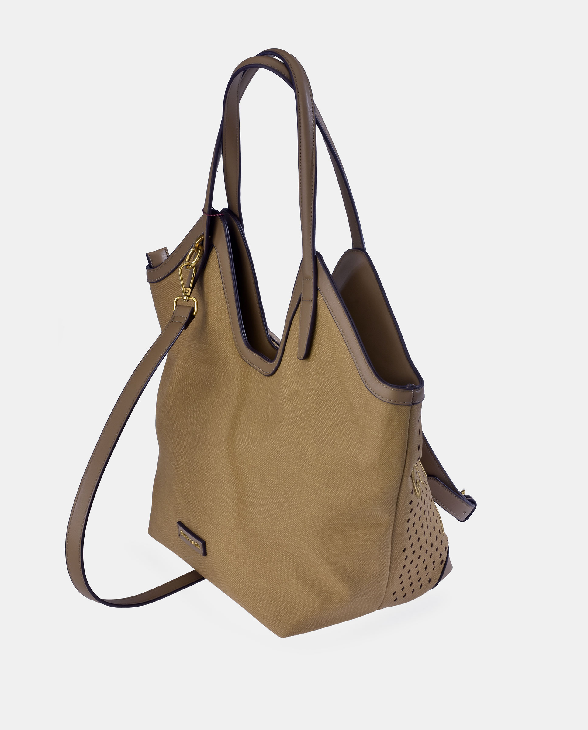 Mala Carryall em P.U. com Bordado Castanho-3