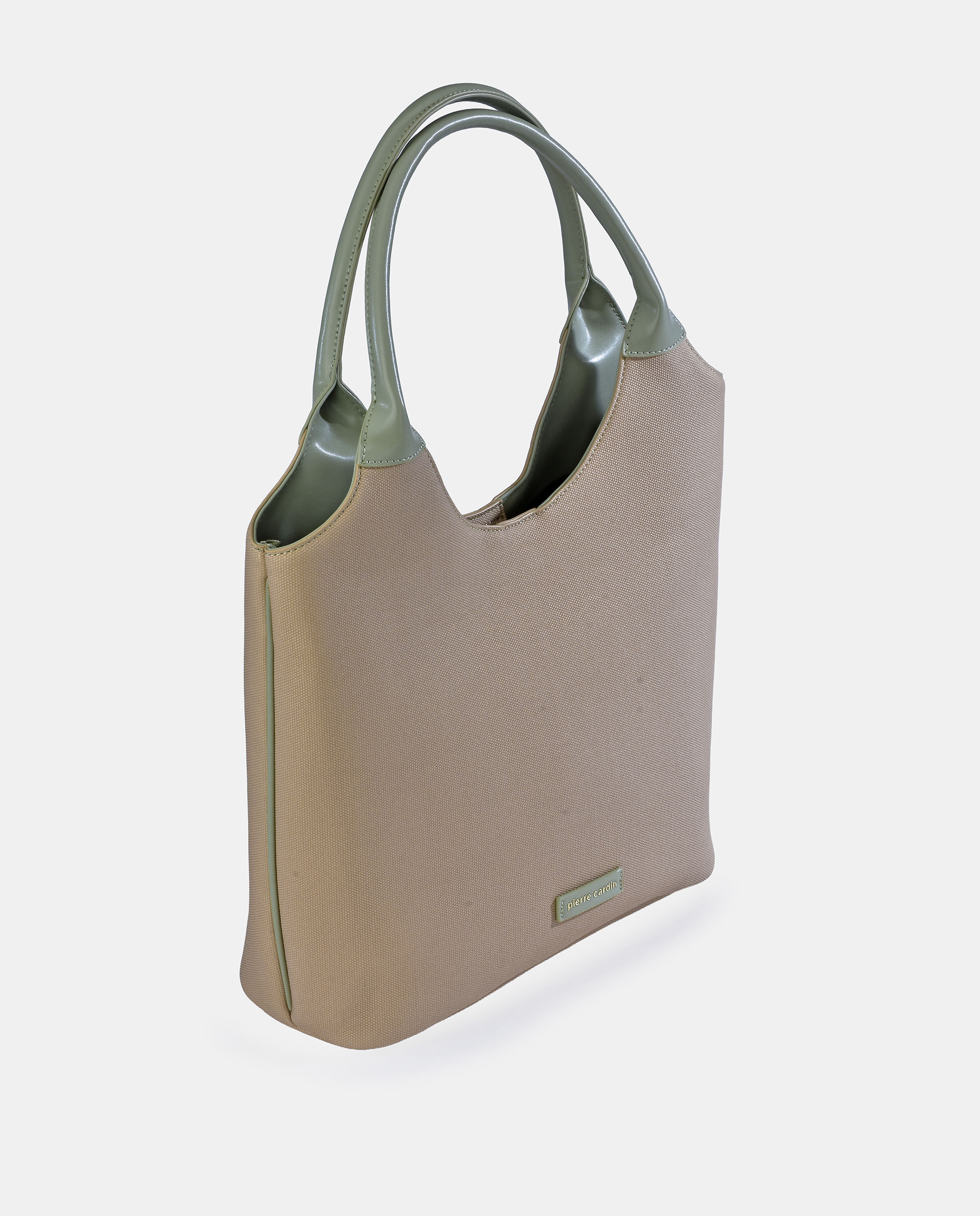 Mala Shopper de Alça Dupla em P.U. Verde Água-2