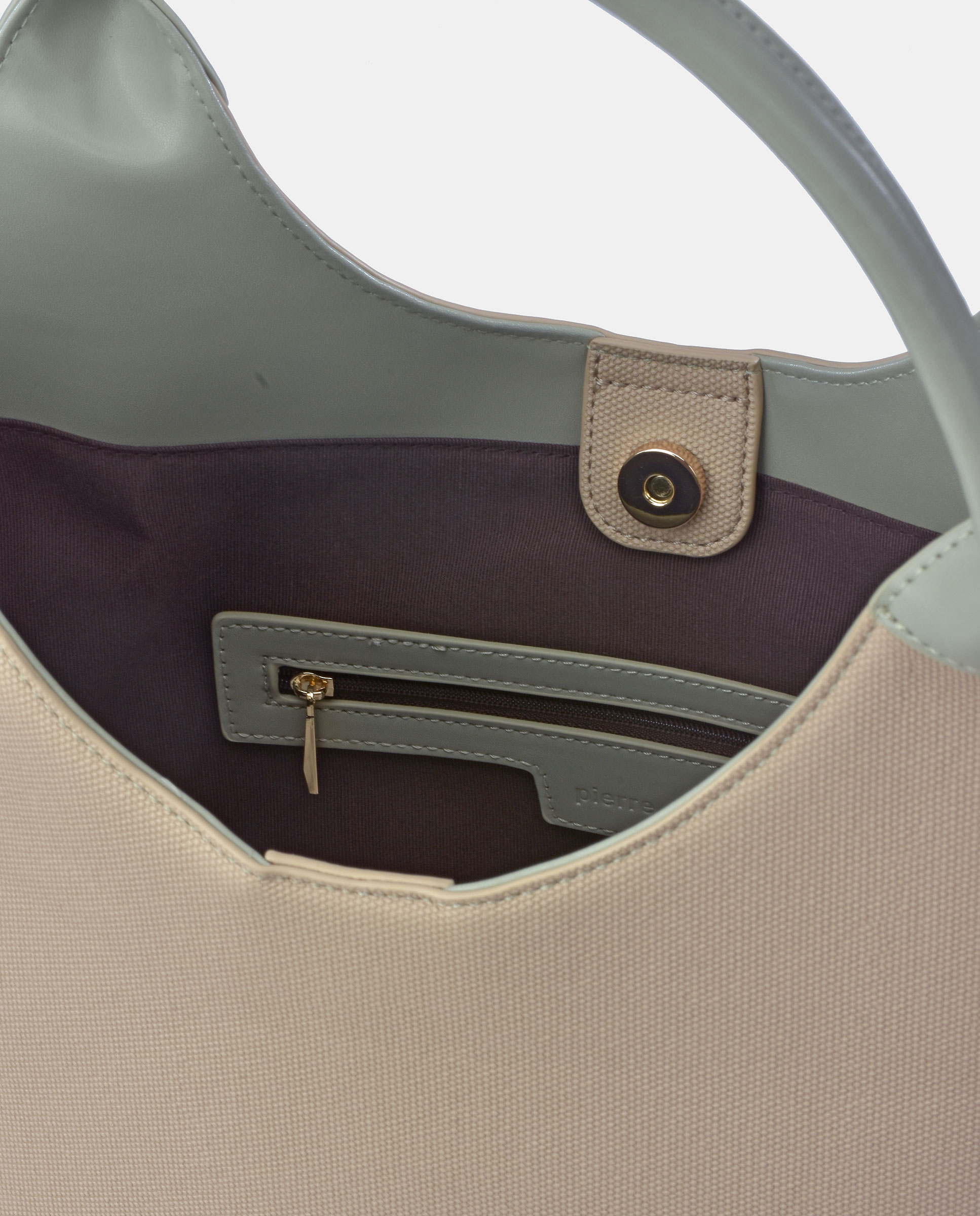 Mala Shopper de Alça Dupla em P.U. Verde Água-3