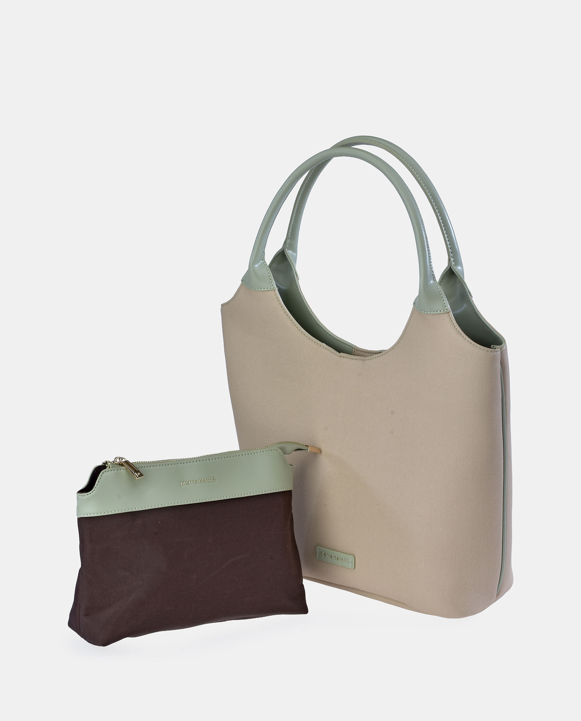 Mala Shopper de Alça Dupla em P.U. Verde Água-4