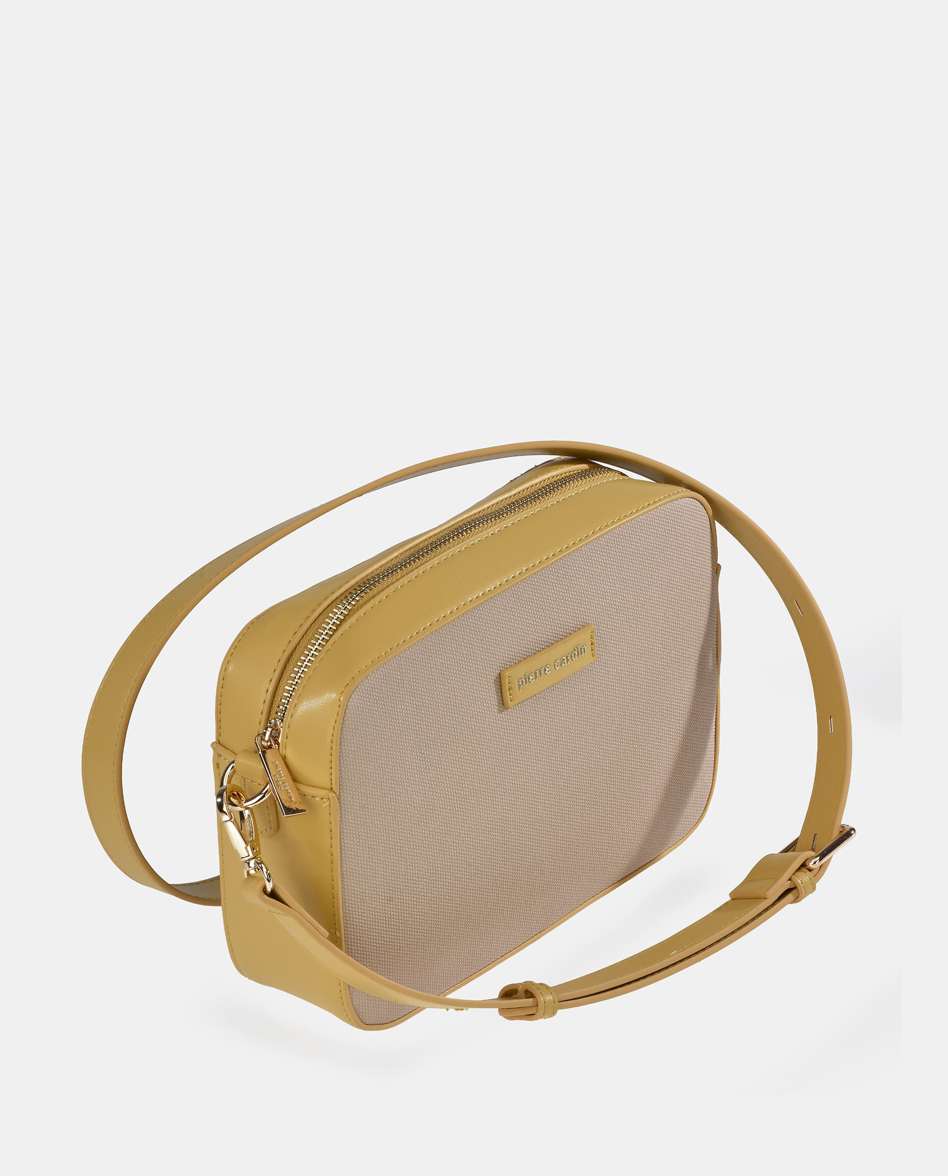 Mala Crossbody com Alça de Tiracolo Desmontável em P.U. Amarelo-2
