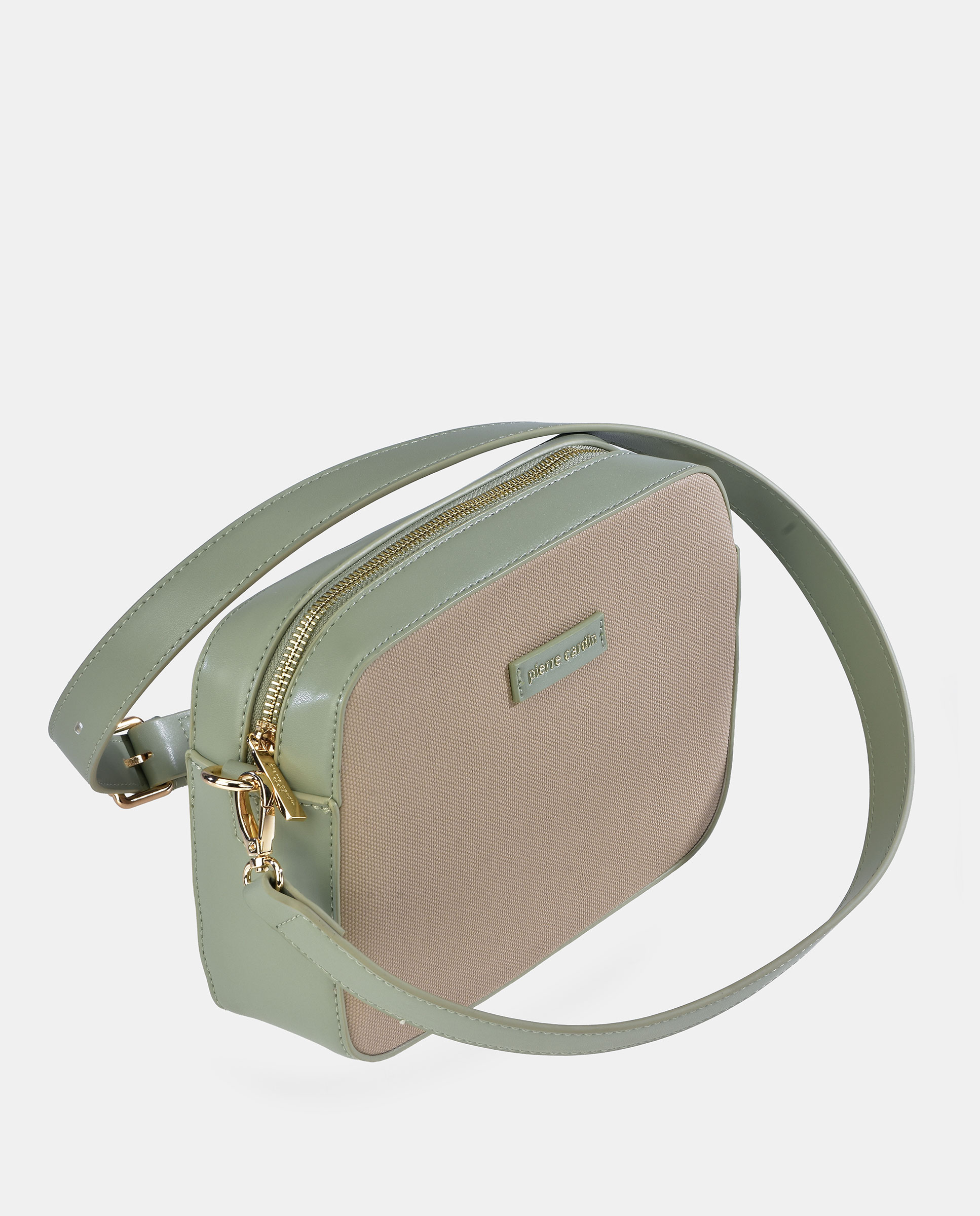Mala Crossbody com Alça de Tiracolo Desmontável em P.U Verde Água-2