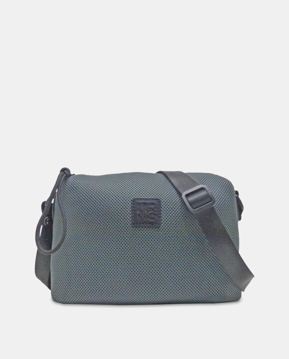 Bandolera mediana con cremallera y asa regulable - Torrens - Gris Gris-1