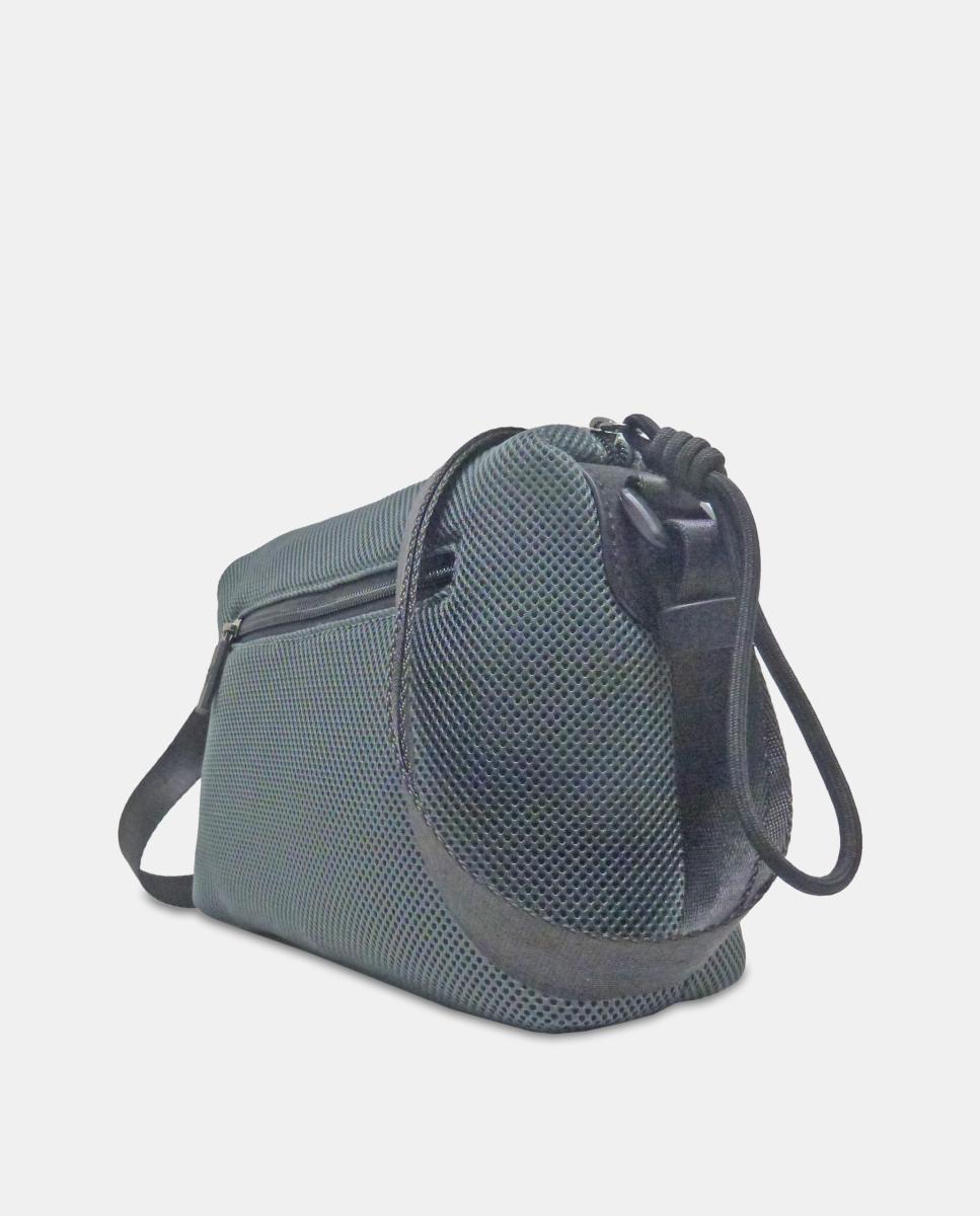Bandolera mediana con cremallera y asa regulable - Torrens - Gris Gris-2