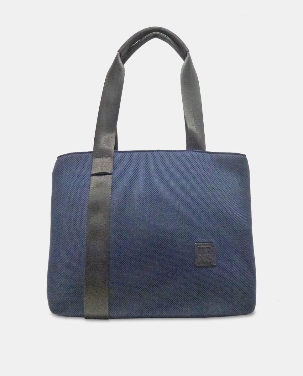 Bolso de hombro tipo shopping con cremallera - Torrens - Azul marino Azul marino-1