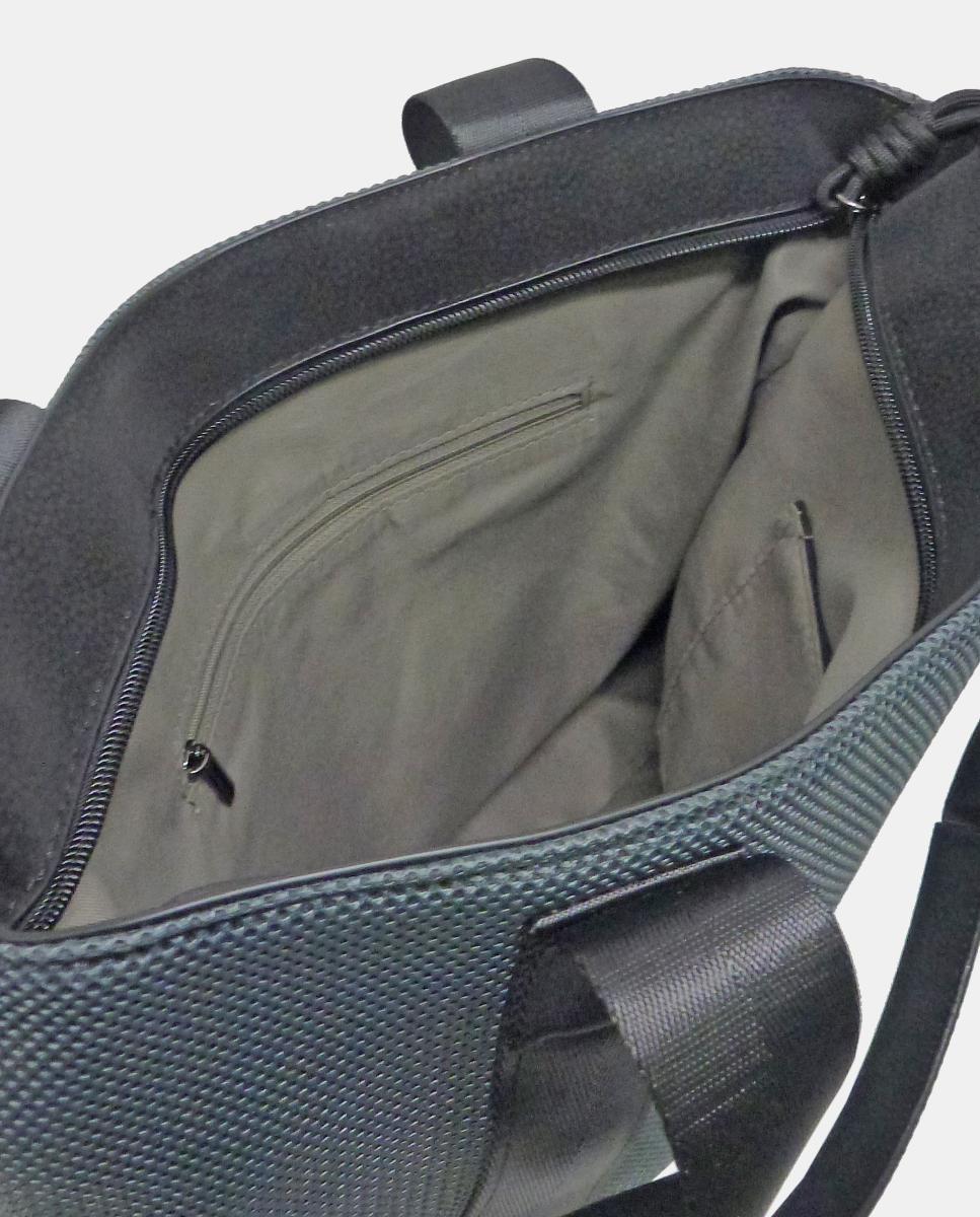 Mala de Ombro Tipo Shopper com Fecho de Correr Cinzento-3