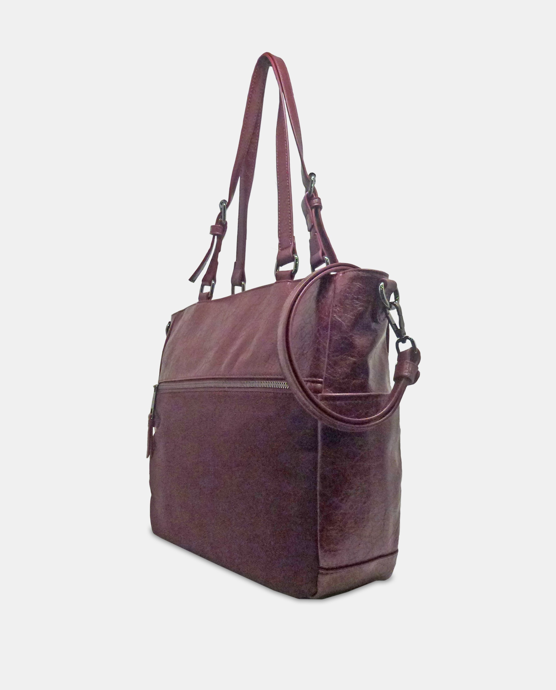 Mala Shopper com Alça Amovível Grená-2
