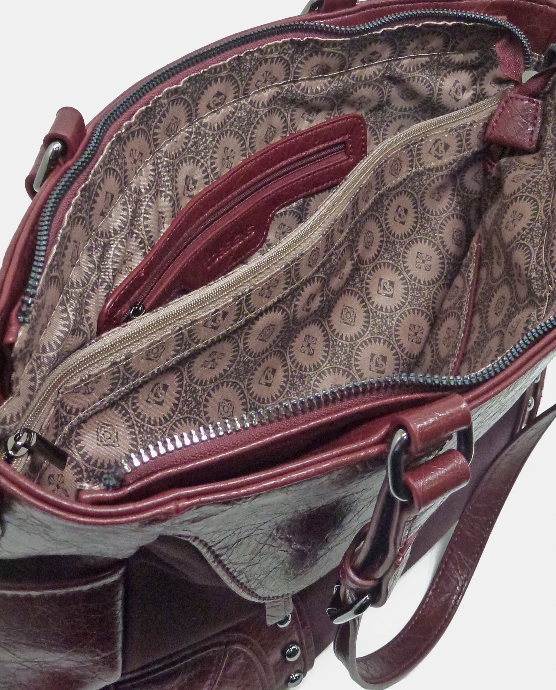 Mala Shopper com Alça Amovível Grená-3