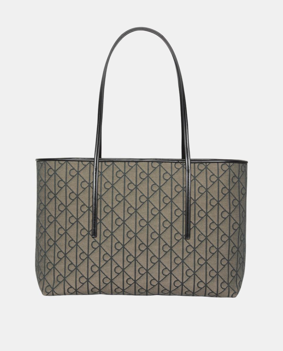 Imagem 0 de Mala Tipo Tote com EStampado de Monograma Emblem em Acabamento Jacquard