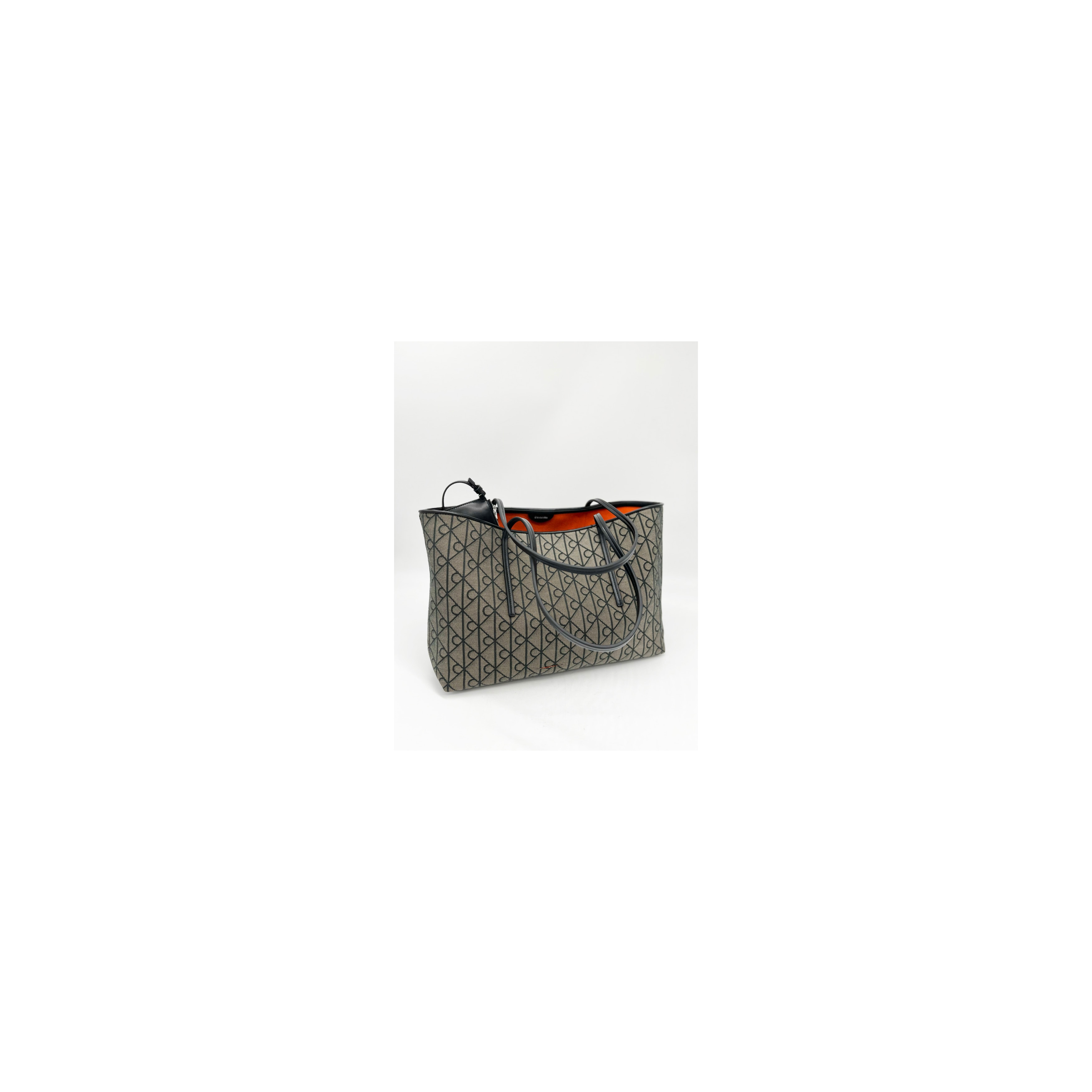 Mala Tipo Tote com EStampado de Monograma Emblem em Acabamento Jacquard Preto-3