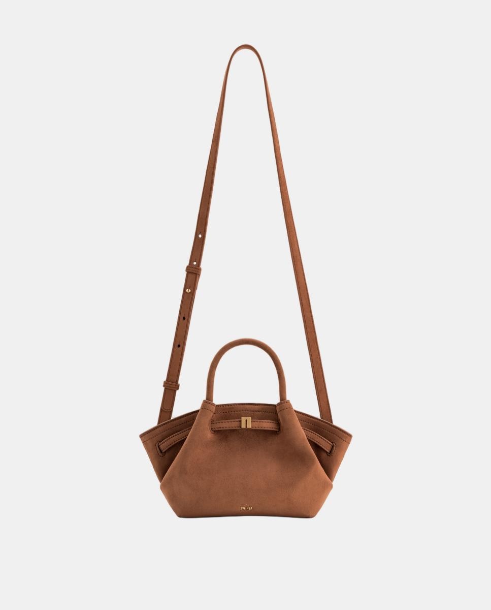 Mala Tipo Tote Mini Modelo Hana Castanho-5