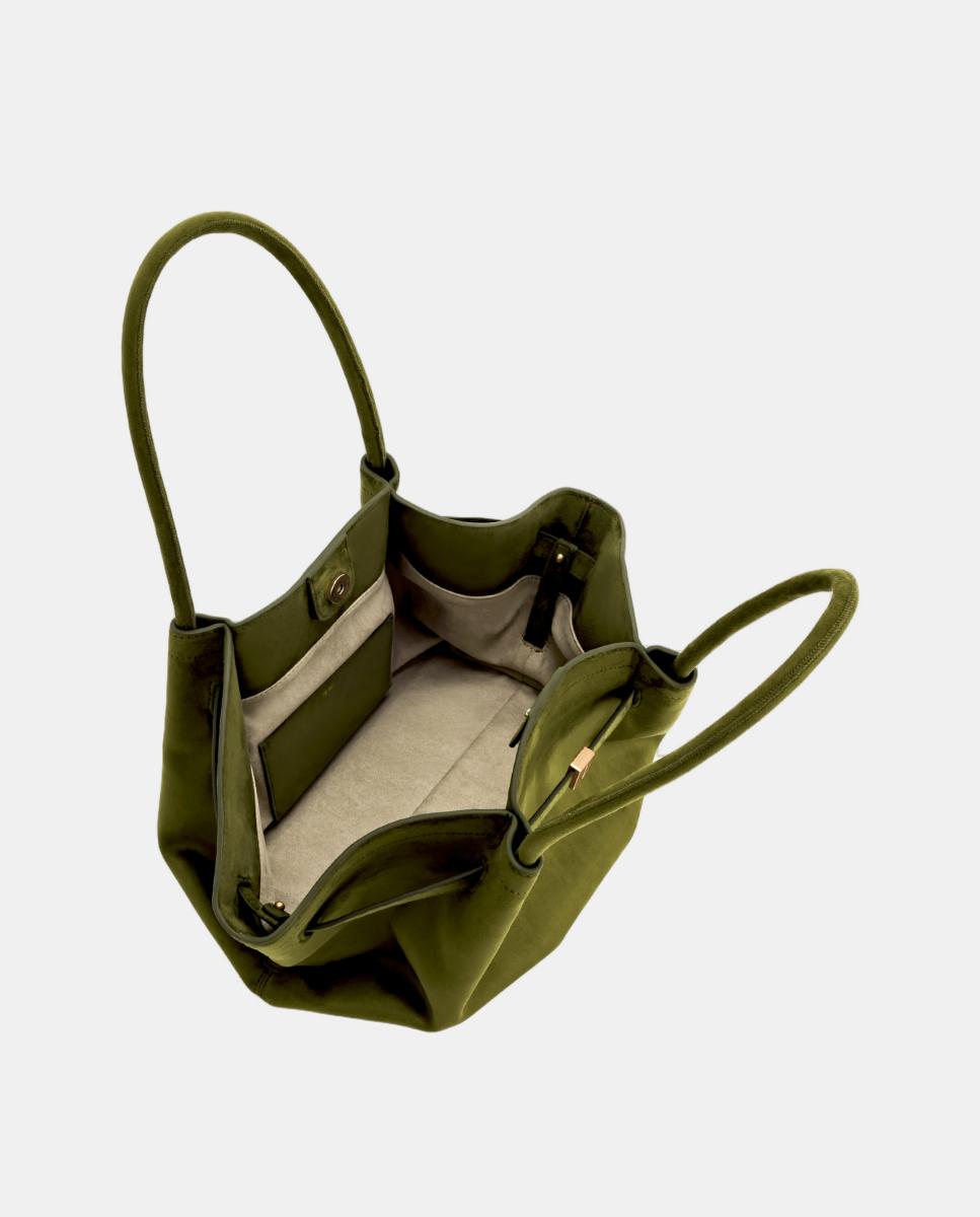 Mala Tipo Tote Média Modelo Hana Verde-escuro-4
