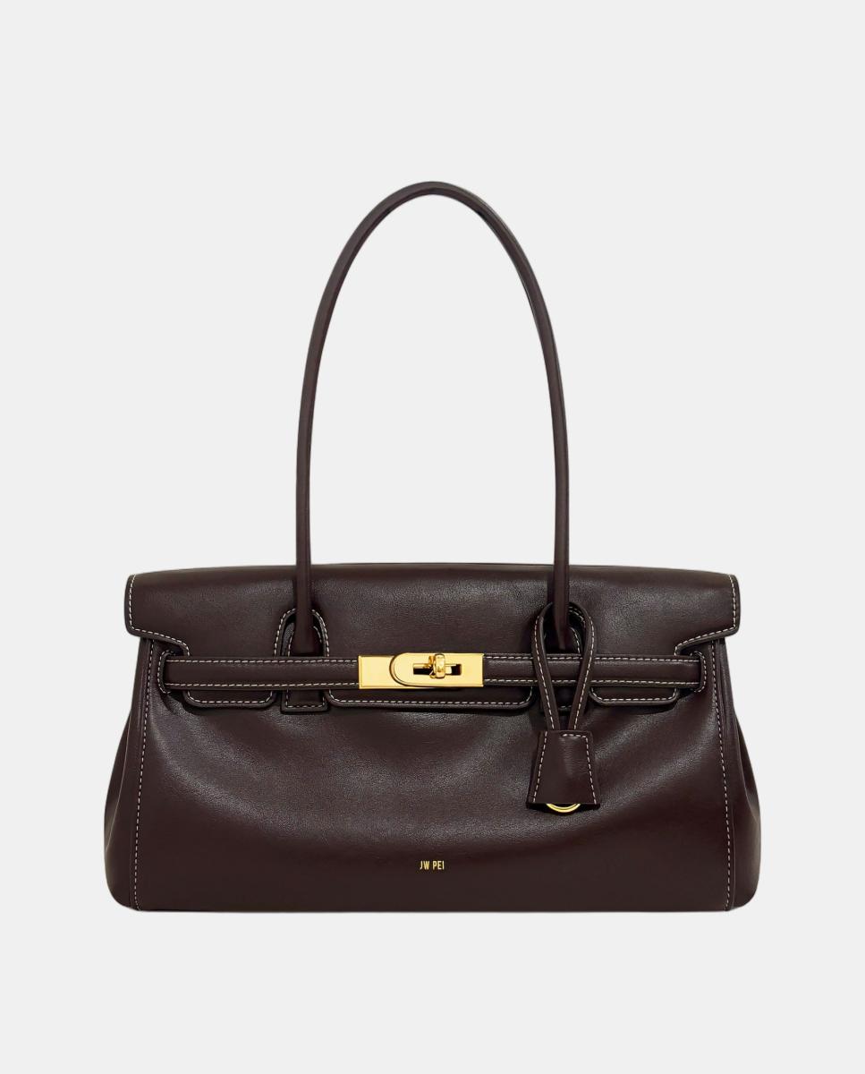 Imagen 0 de Bolso de hombro modelo Yara de JW PEI Marrón oscuro