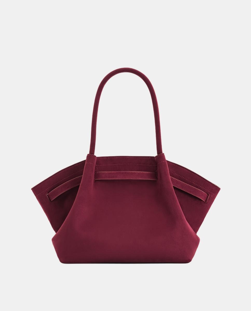 Mala Tipo Tote Média Modelo Hana Bordeaux-3