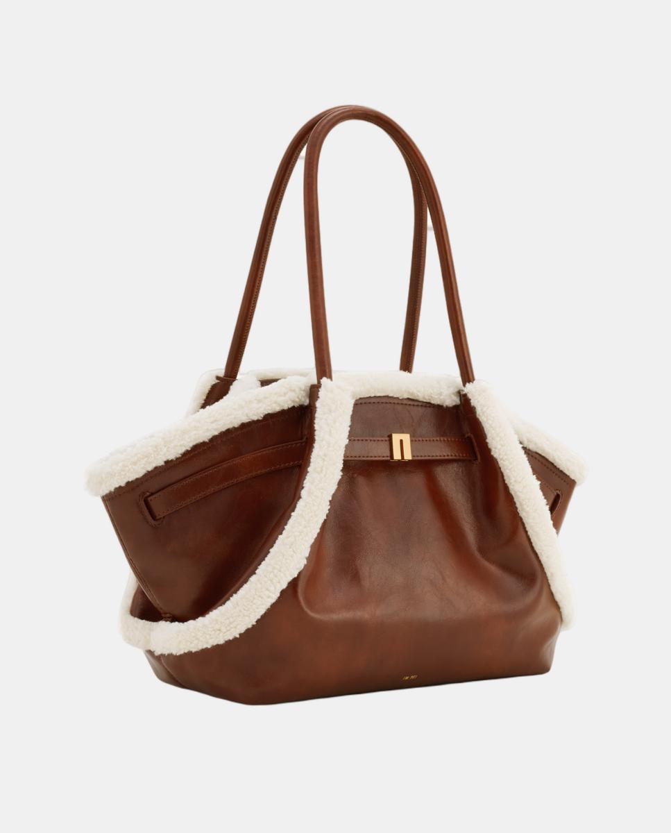 Mala Tipo Tote Média Modelo Hana Castanho-2