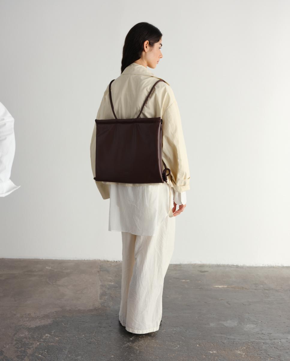 Mala de Ombro Modelo Folded Bag Castanho-3