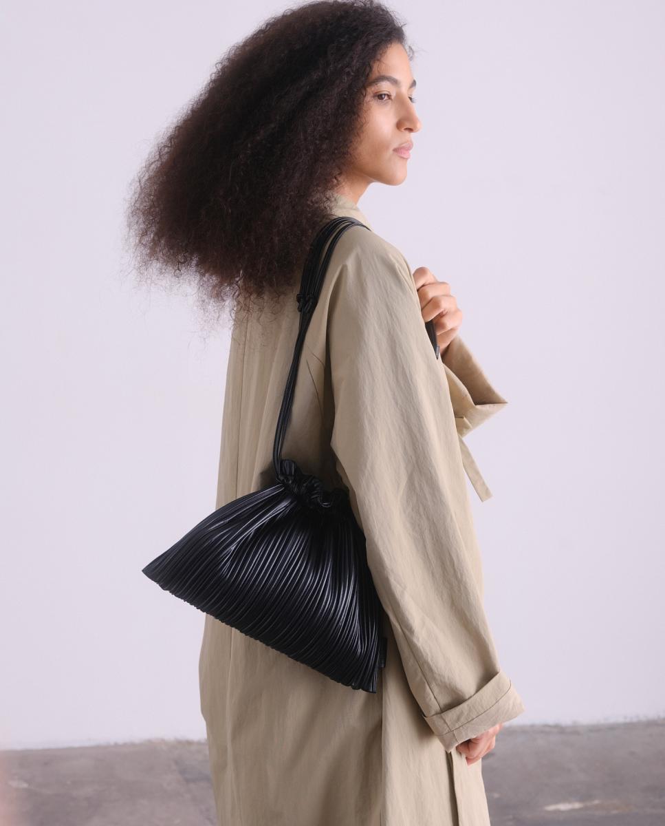 Mala de Ombro Modelo Shell Bag Preto-2