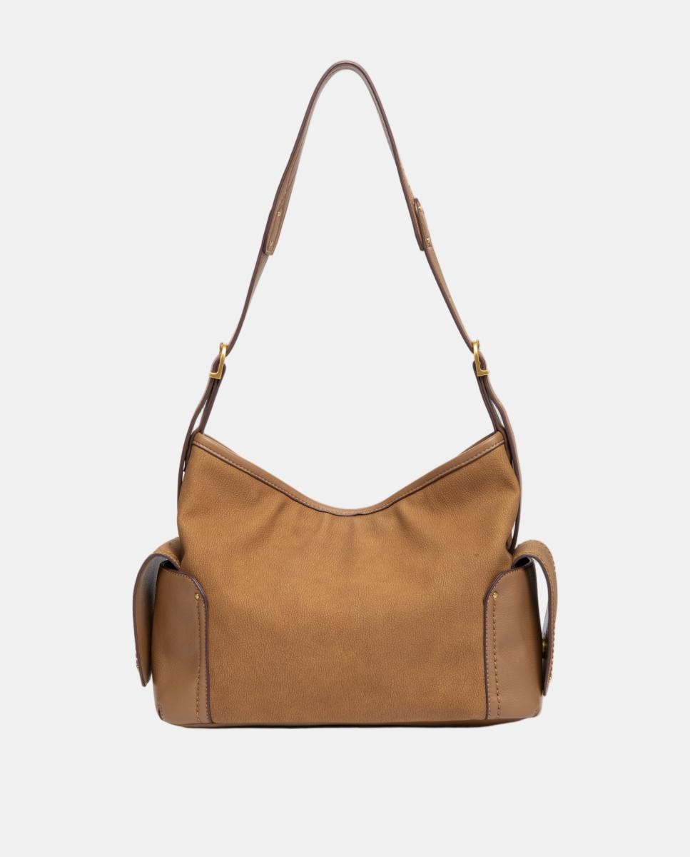 Mala de Ombro Multibolsos em Materiais Reciclados Amarelo-3